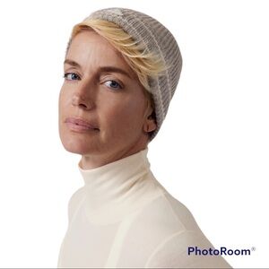 Athleta Gray Daily Knit Beanie Hat One Size